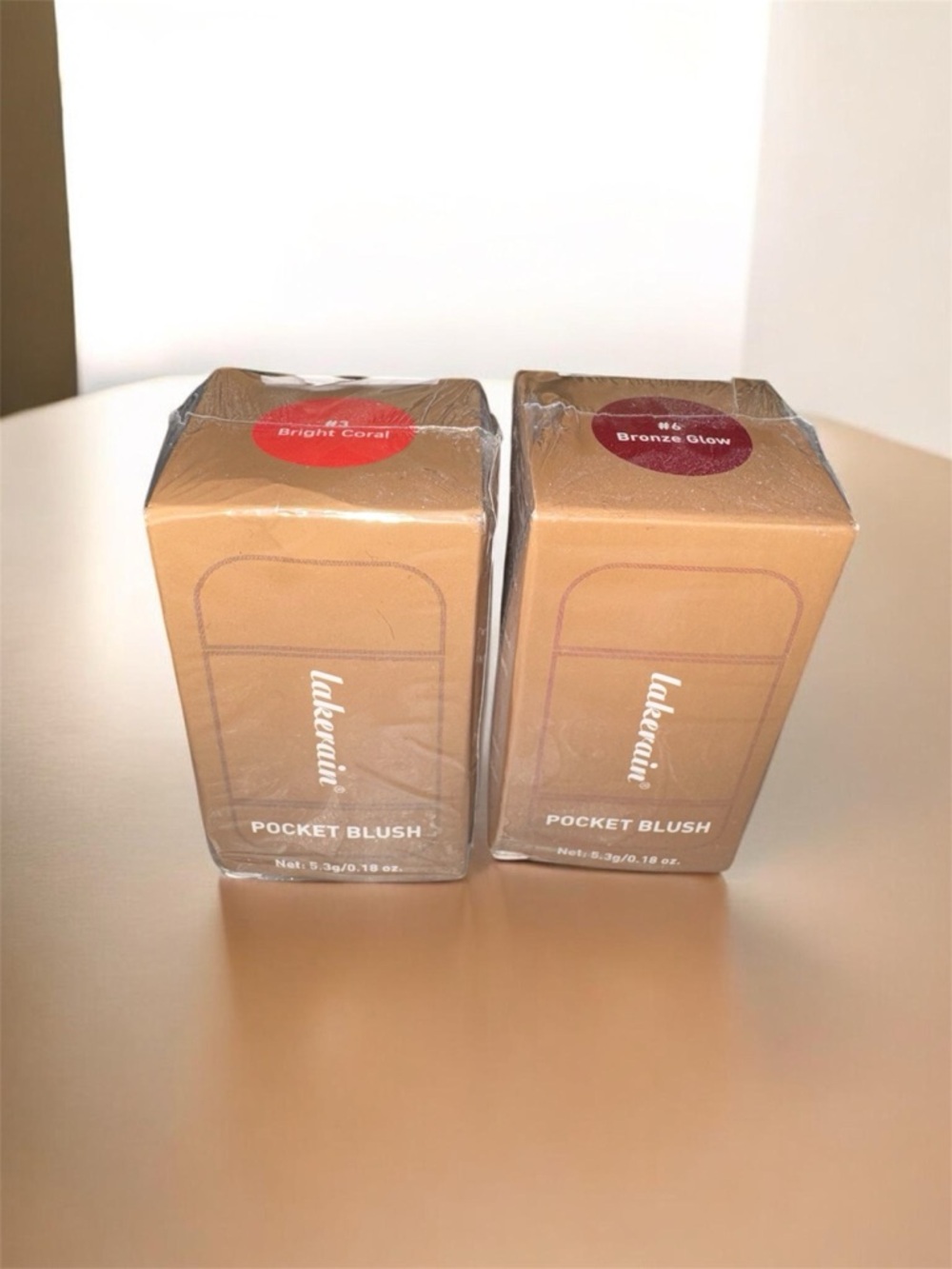 2 Pocket Blush - Bright Coral & Bronze Glow